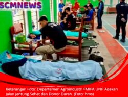 Departemen Agroindustri FMIPA UNP Adakan Jalan Jantung Sehat dan Donor Darah