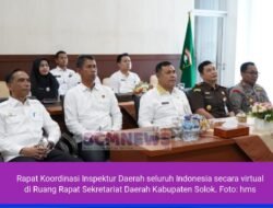 Pemkab Solok Ikuti Rakor Inspektur Daerah Seluruh Indonesia Secara Virtual