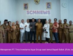 Bupati Solok kembali menerima kunjungan Manajemen PT. Tirta Investama Aqua Group