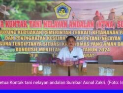 Ketua KTNA Sumbar Dukung Kebijakan Pemerintah Terkait Ketahanan Pangan dan Peningkatan Kesejahteraan Petani/Nelayan