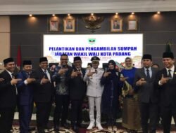 Wako Deri Asta Hadiri Pelantikan Wali Kota Padang Sisa Jabatan 2019-2024