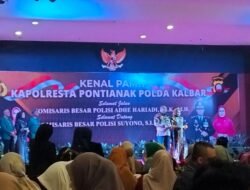 Kenal Pamit Kapolresta Pontianak, Kombes Pol Adhe Hariadi Resmi Digantikan Kombes Pol Suyono